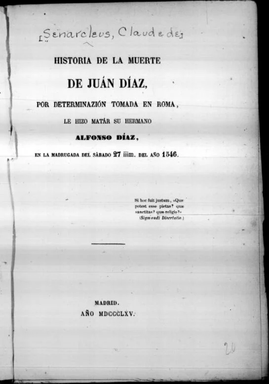 Portada de Historia de la muerte de Juan Díaz