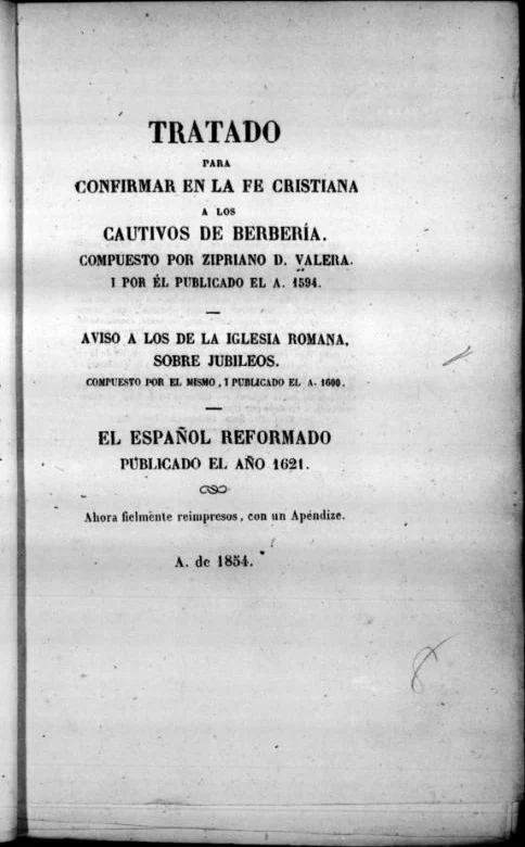 Portada de Tratado para confirmar en la fe a los cautivos de Berbería