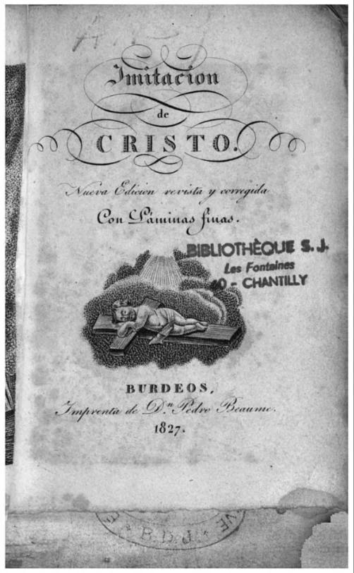 Portada de Imitación de Cristo